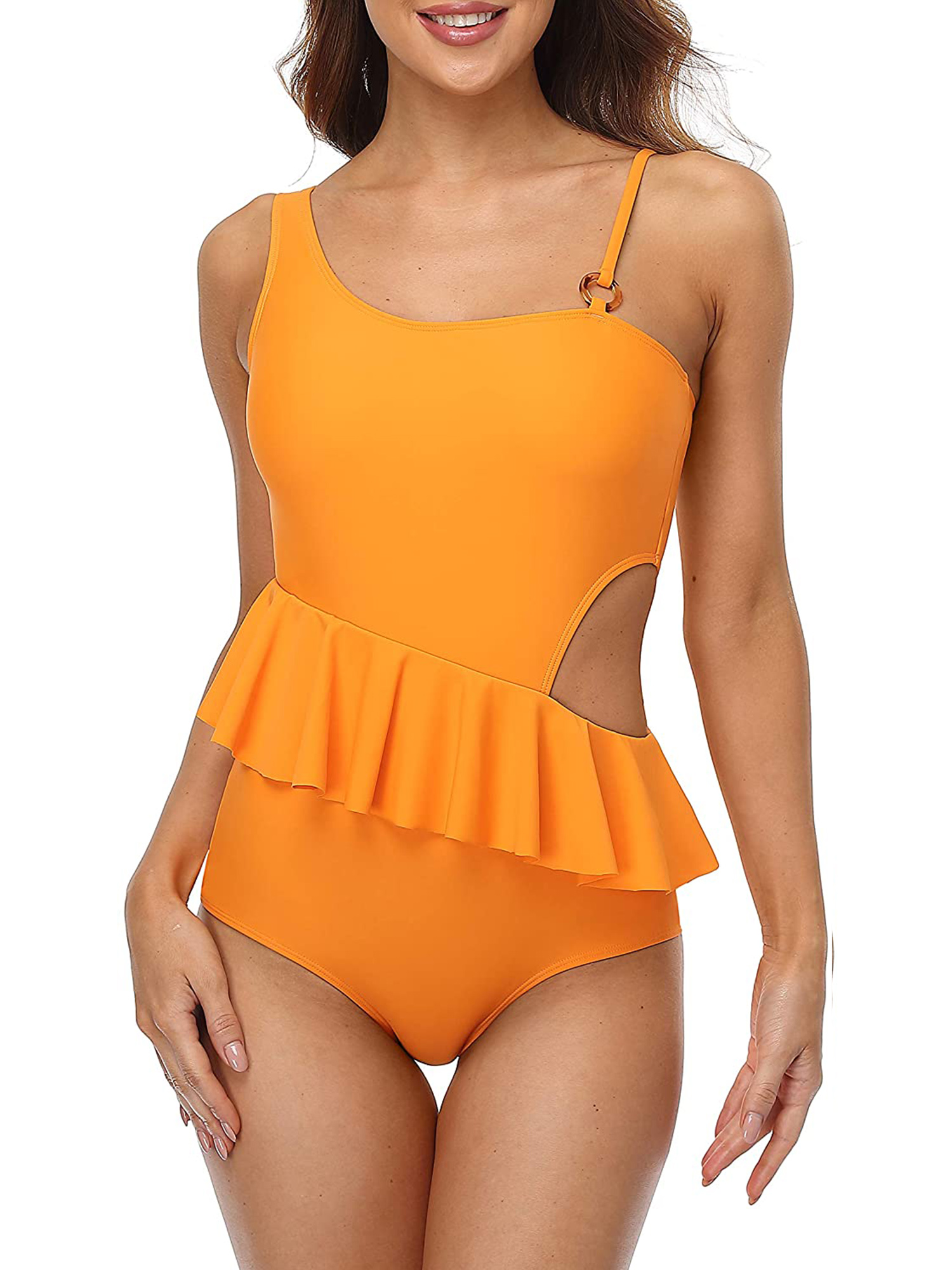 Choose the color orange for your swimsuit!